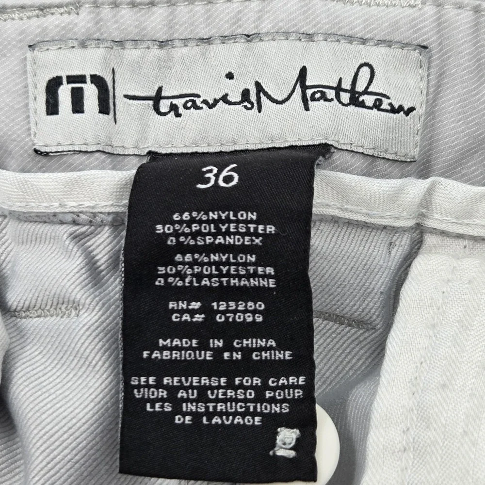 Travis Mathew Chino Shorts Men Size 36 Light Gray 11